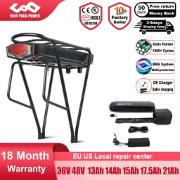Ebike Battery 36V 18Ah 17.5Ah 13AH 15H Rear Rack Electric Bicycle Battery 18650 27100 Pack for 36V 250W 350W 500W Motor Kit
