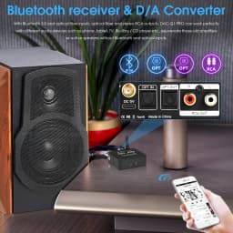 Nobsound HiFi Bluetooth 5.0 Audio Adapter Optical to RCA Analog Converter Home/Car/Desktop Stereo Audio Receiver 24Bit/192KHz
