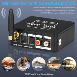Nobsound HiFi Bluetooth 5.0 Audio Adapter Optical to RCA Analog Converter Home/Car/Desktop Stereo Audio Receiver 24Bit/192KHz