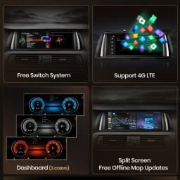 Junsun Wireless CarPlay Android Auto Car Radio Multimedia For BMW 5 Series F10 F11 2011-2017 CIC NBT 4G Audio Head Unit Stereo