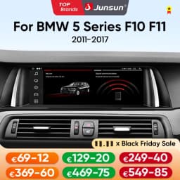 Junsun Wireless CarPlay Android Auto Car Radio Multimedia For BMW 5 Series F10 F11 2011-2017 CIC NBT 4G Audio Head Unit Stereo