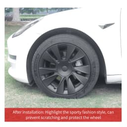 4PCS Hubcaps 18 inches Full Coverage Knife Wheel Cover Design for Tesla Model 3(2017-2023) Wheel Hubcap Replacement Accessories