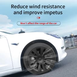 4PCS Hubcaps 18 inches Full Coverage Knife Wheel Cover Design for Tesla Model 3(2017-2023) Wheel Hubcap Replacement Accessories