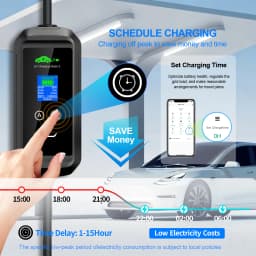 Kolanky 6/8/10/13/16A 11KW Eletric Vehicle Charger Timer Type 2 Smart TuyaAPP Wifi Control Set Charging Time PHEV Hybrid Car 10M