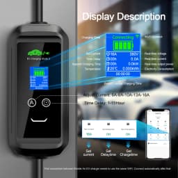 Kolanky 6/8/10/13/16A 11KW Eletric Vehicle Charger Timer Type 2 Smart TuyaAPP Wifi Control Set Charging Time PHEV Hybrid Car 10M