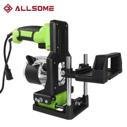 Allsome 2 in 1 Woodworking Slotting Machine Bracket, Wood Trimming Machine Bracket Aluminum Alloy Wood Trimmer Router Support