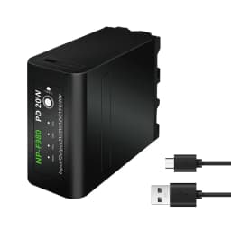 10800mAh NP-F980 NP F990 NP F980 F970 F960 Battery for Sony F960 F570 F750 F770 MC1500C PLM-100 CCD-TRV35 MVC-FD91 + USB Cable