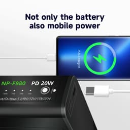 10800mAh NP-F980 NP F990 NP F980 F970 F960 Battery for Sony F960 F570 F750 F770 MC1500C PLM-100 CCD-TRV35 MVC-FD91 + USB Cable