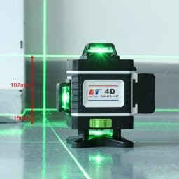 Kaitian Niveau Laser Level Receiver Green 16 Line 4D Self Leveling Cross Vertical and Horizontal Battery 360 Lasers Level Tripod