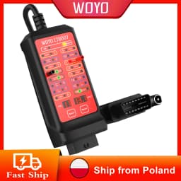 12V-24V OBD 2 Breakout Box with Power Plug & 27inch Extension Cable, Automotive Diagnostic Tool, Digital 16 Pin VPP Voltage