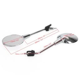 Artudatech Left & Right Rearview Mirror Chrome For Vespa Primavera 50 125 150 2014-2022