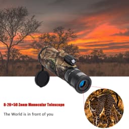WG11 Zoom Monocular Telescope Camera 8-20x50 High Power Long Range Monoculars Waterproof Hunting Telescope For Camping Travel