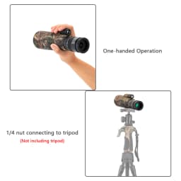 WG11 Zoom Monocular Telescope Camera 8-20x50 High Power Long Range Monoculars Waterproof Hunting Telescope For Camping Travel