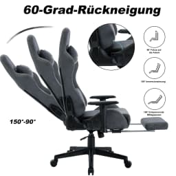 Andyou Gaming Chair, Computer Chair with Footrest, Headrest, Lumbar Support, Height Adjustable Ergonomic PC Chair