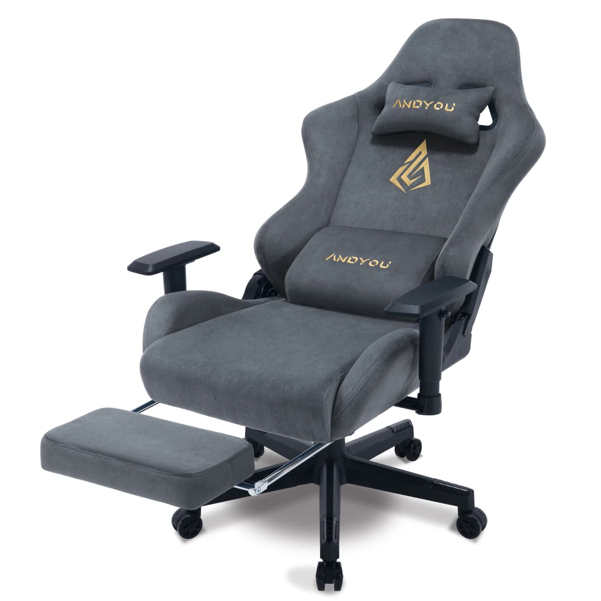 Andyou Gaming Chair, Computer Chair with Footrest, Headrest, Lumbar Support, Height Adjustable Ergonomic PC Chair