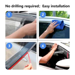 Window Visor Wind Deflector for Ford Ranger Raptor 2023 2024 double cabin Next Gen Wind Deflector Car Styling
