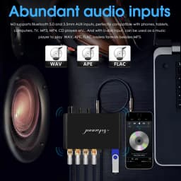 Nobsound M3 Mini Bluetooth 5.0 Digital Amplifier Home/Car/Marine Speaker Amp TPA3116 Class D Bass Amplifier USB Player 50W×2