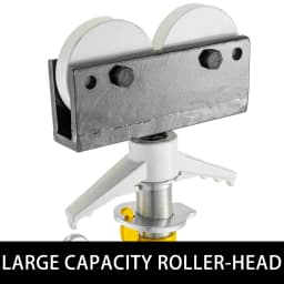 SucceBuy 0.5-12 inch Pipe Stand Adjustable Height 32"-55" Pipe 2500Lb Capacity Stands Portable Folding Pipe Stand w/ Roller