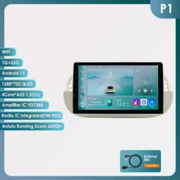1Din Android 12 AI Voice Carplay Android Auto Radio For FIAT 500 Car Multimedia GPS 4G autoradio RDS 4G-LET SWC NO DVD