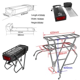 48V 30AH 21700 Rear Rack 52V 30AH Ebike Battery 48V 20Ah Electric Bycicle Batteria Pack for 2000W 1500W 1000W 750W 500W 350W