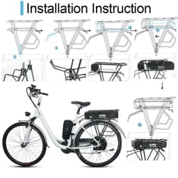 48V 30AH 21700 Rear Rack 52V 30AH Ebike Battery 48V 20Ah Electric Bycicle Batteria Pack for 2000W 1500W 1000W 750W 500W 350W