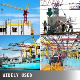 SucceBuy Hand Rope Winch Hoist with Extendable Lever 1.6T 25M/20M High Strength Wire Rope for Construction Sites Warehouse