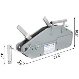 SucceBuy Hand Rope Winch Hoist with Extendable Lever 1.6T 25M/20M High Strength Wire Rope for Construction Sites Warehouse