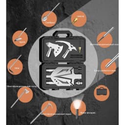 Outdoor Survival Shovel Multifunction Garden Tool Flashlight Aluminum Alloy Spade Camping Folding Snow Shovel Shoulder Strap