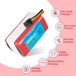 14.8V 3500mAh Robot Vacuum Cleaner Battery Pack for Qihoo 360 S5 S7 S7Pro T90 X9 Robotic Vacuum Cleaner Replacement Batteries
