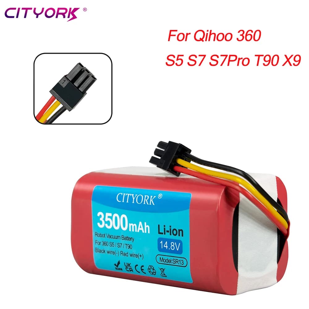14.8V 3500mAh Robot Vacuum Cleaner Battery Pack for Qihoo 360 S5 S7 S7Pro T90 X9 Robotic Vacuum Cleaner Replacement Batteries
