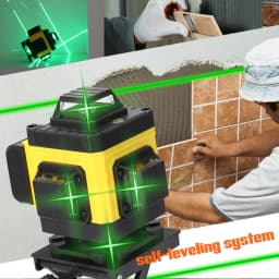 4D 16 Lines Laser Level Tool Vertical Horizontal Lines Multifunctional 3° Self-leveling With Li-ion battery Green Laser Levels