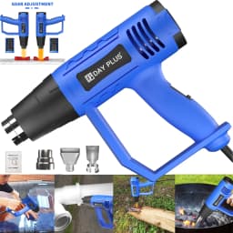 Heat Gun Hot Air Gun Variable Temperature For DIY, Stripping Paint, Shrinking PVC Drying Crafts & Wrap Paint,3 Nozzles, 2000W
