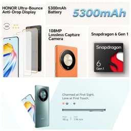 Global Version HONOR Magic6 Lite 5G 108MP Main Camera Snapdragon 6 Gen 1 5300mAh Ultra-Bounce Anti-Drop HONOR Magic 6 Lite