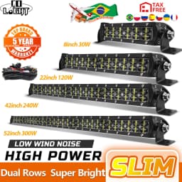 CO LIGHT 8"-52" Dual Row Led Light Bar Spot Flood Led Work Light 6D Led Bar 4x4 Truck ATV Car Roof Offroad Driving Light 12V 24V