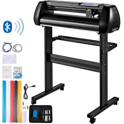 SucceBuy 28/34 Inch Vinyl Cutter Plotter Labels Printer Cutting Machine LCD Display Bluetooth SignMaster Software Kit Bundle
