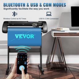 SucceBuy 28/34 Inch Vinyl Cutter Plotter Labels Printer Cutting Machine LCD Display Bluetooth SignMaster Software Kit Bundle