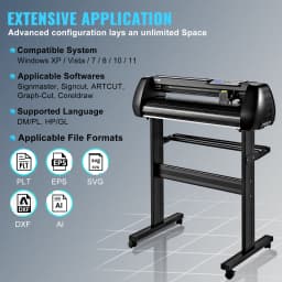 SucceBuy 28/34 Inch Vinyl Cutter Plotter Labels Printer Cutting Machine LCD Display Bluetooth SignMaster Software Kit Bundle