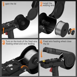 Spool Gun For AIM145/HIM200 Welding Machine 3m 4 Pins Plug European Connector Portable MIG Handheld Welding Gun Accessories