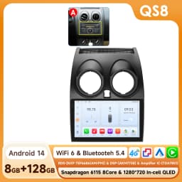 Hizpo 2 din Android 14 Radio For Nissan Qashqai J10 2006 - 2013 Carplay 4G Multimedia GPS 2din Autoradio Smart Car Systems WIFI