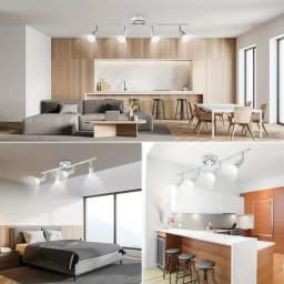LED Ceiling Spotlights Rotatable GU10 4 Flame LED Ceiling Light Wall Spot LED Ceiling Lamp for Kitchen Living Room Bedroom