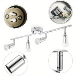 LED Ceiling Spotlights Rotatable GU10 4 Flame LED Ceiling Light Wall Spot LED Ceiling Lamp for Kitchen Living Room Bedroom