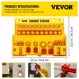 SucceBuy 26/58 PCS Lockout Tagout Kits 46 Electrical Safety Loto Kit 53PCS Industrial Includes Padlocks Personal Lockout Station