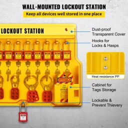 SucceBuy 26/58 PCS Lockout Tagout Kits 46 Electrical Safety Loto Kit 53PCS Industrial Includes Padlocks Personal Lockout Station