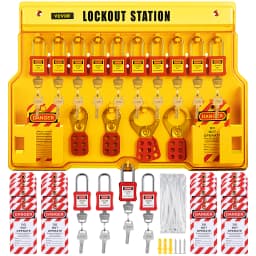 SucceBuy 26/58 PCS Lockout Tagout Kits 46 Electrical Safety Loto Kit 53PCS Industrial Includes Padlocks Personal Lockout Station