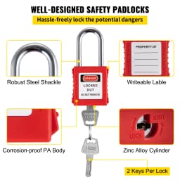 SucceBuy 26/58 PCS Lockout Tagout Kits 46 Electrical Safety Loto Kit 53PCS Industrial Includes Padlocks Personal Lockout Station