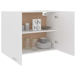 Furniture Kitchen Hanging Cabinet Wood for Kitchen with Two Shelves and Doors Cabinet Organizers and Storage 80x31x60 cm