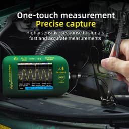BSIDE OT2 Digital Portable Oscilloscope 10MHz 48MSa/s Sampling Rate Electronic Repair Tool Handheld Oscilloscope Pattern Tester