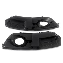Pair For 2009-2011 Audi Q5 Standard Model Front Fog Light Grille Chrome Black