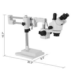 SucceBuy 3.5X-90X Trinocular Stereo Digital Microscope 360° Swiveling Simul-Focal Support Camera Connect Lab Optical Instruments