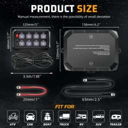 COLIGHT 12V 24V 12 Gang 8 Gangs Universal Led Switch Panel APP Control Adjustable RGB Colors Brightness Multifunction for Car